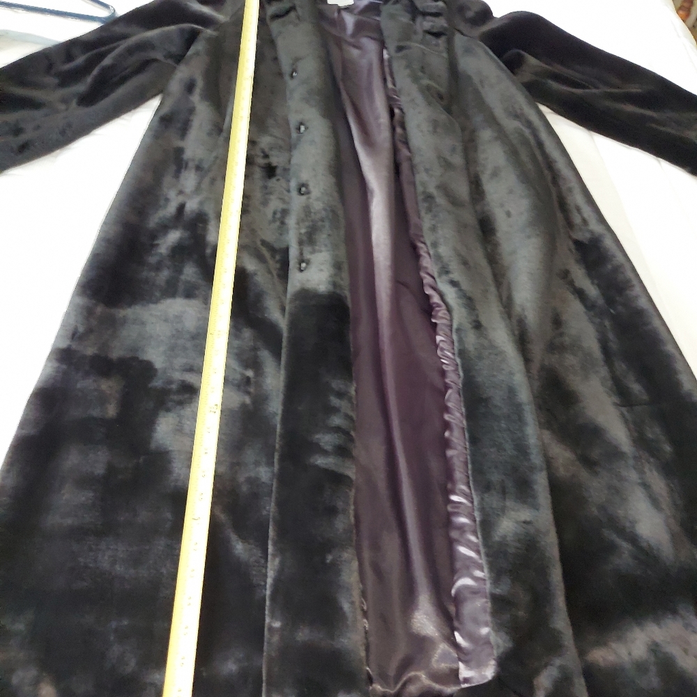 Long fake fur coat